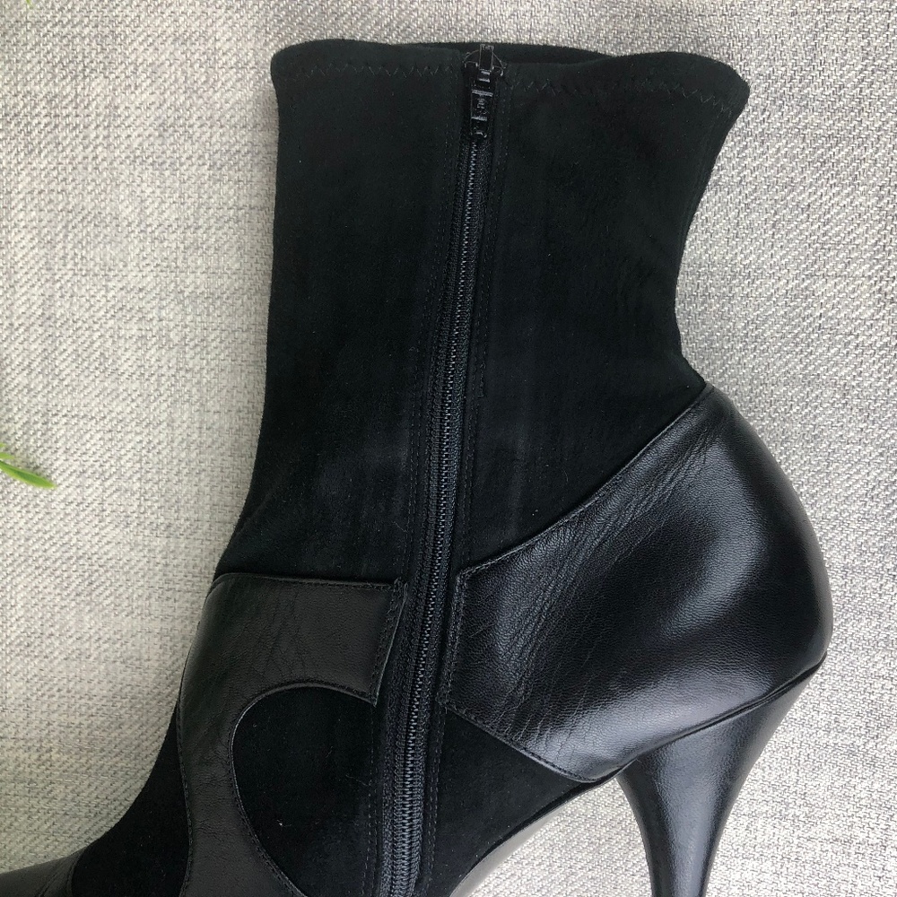 Miu Miu Leather and Suede Sock Boots - Picture 5 of 8
